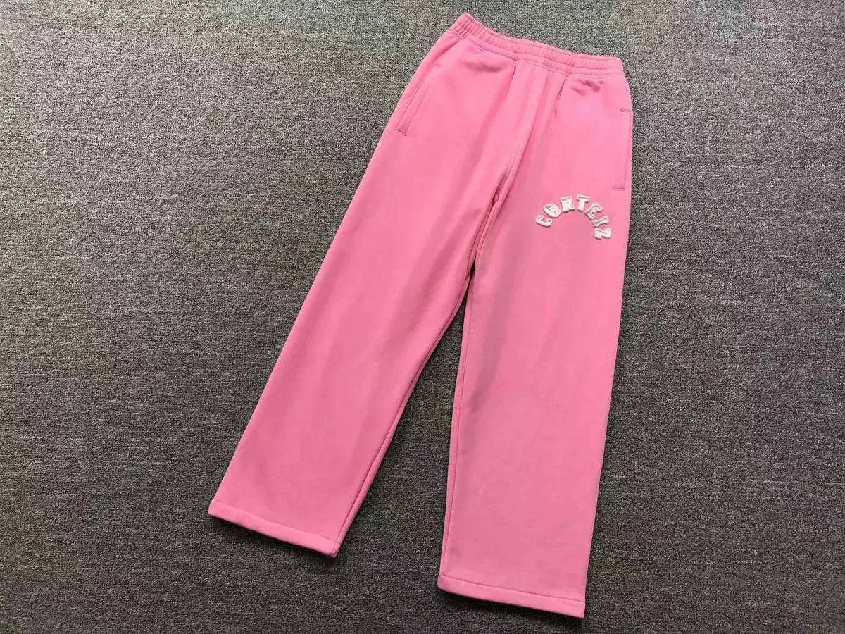 Pink 'Cortez' Embroidered Sweatpants