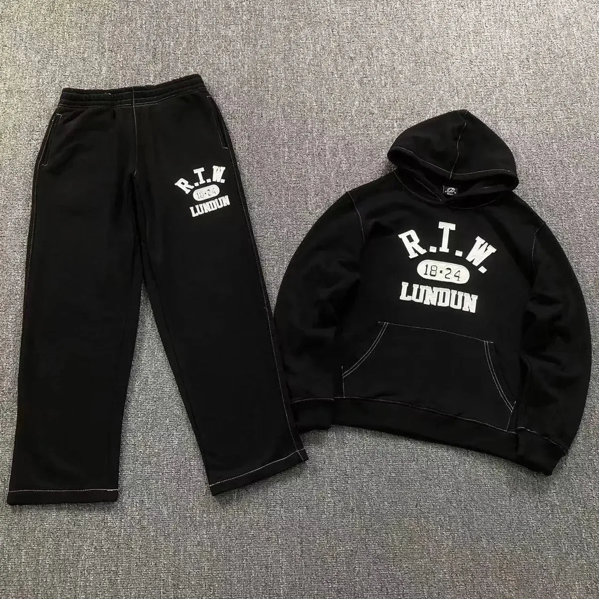 Unisex R.I.W. Lundun Black Hoodie & Sweatpants Set