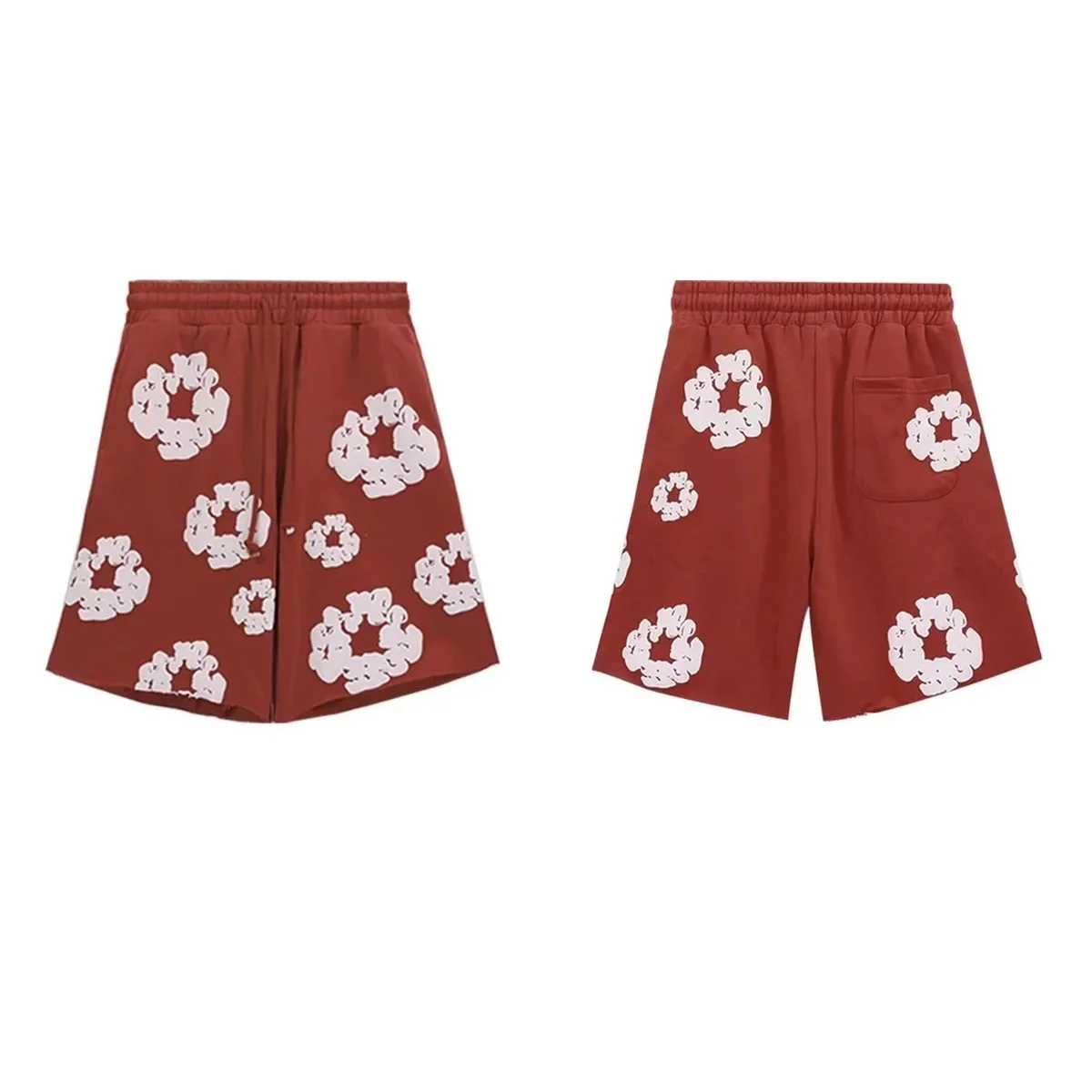 Red Cloud Print Shorts