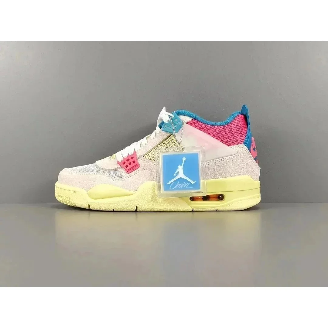 Nike Air Jordan 4 Union Sail/Pink/Blue Sneakers