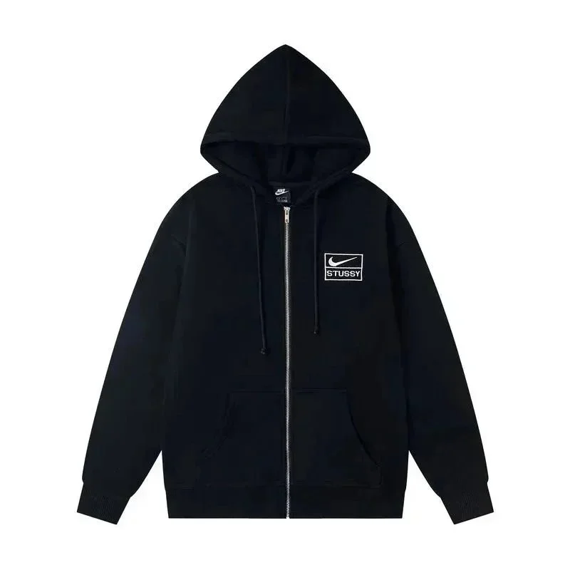 Stussy Black Stüssy Zip-Up Hoodie