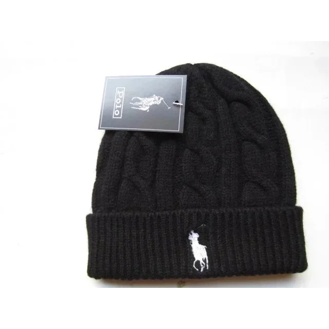 Polo Ralph Lauren Black Polo Pony Beanie