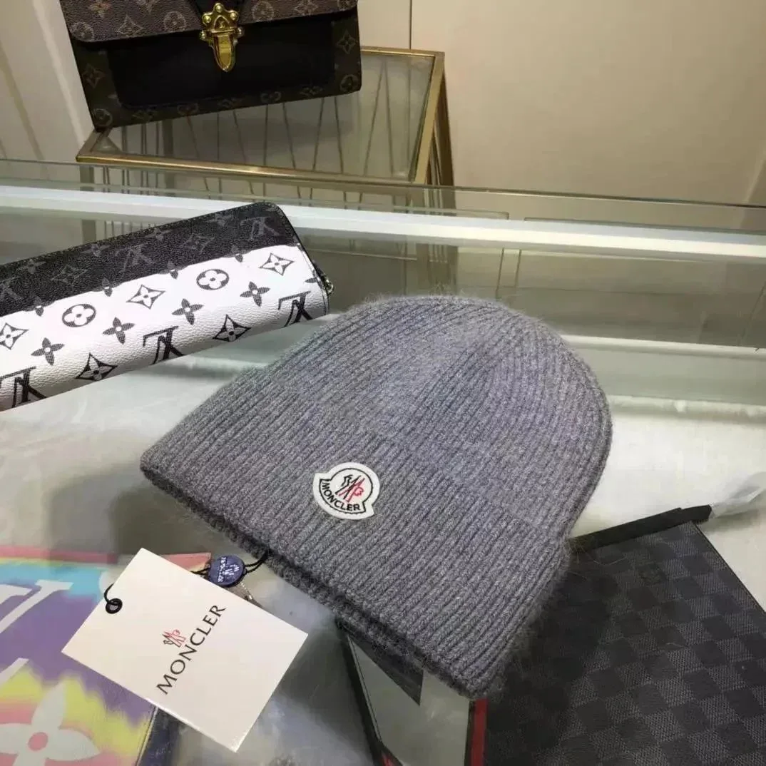 Moncler Grey Beanie Hat