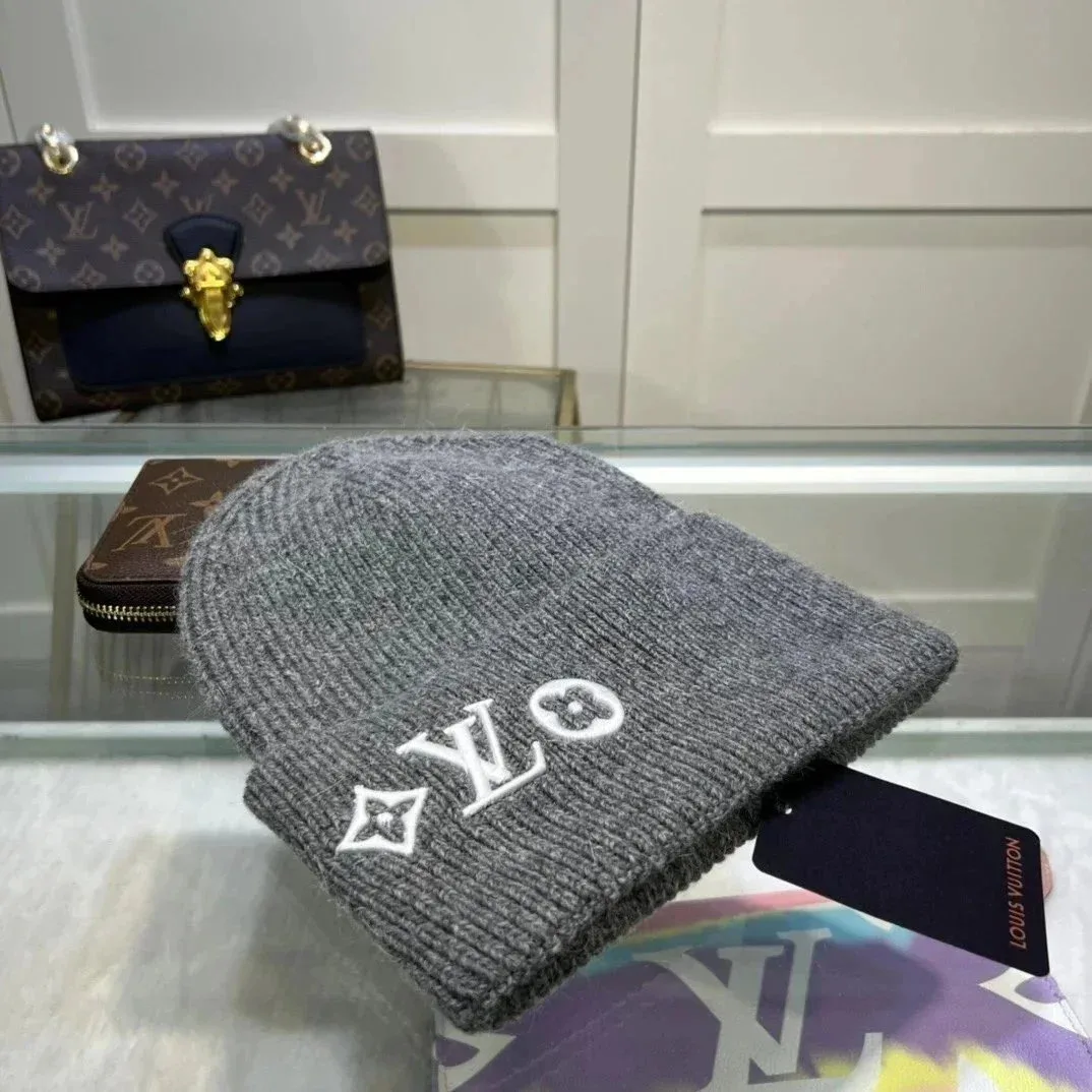 Louis Vuitton Grey LV Monogram Beanie