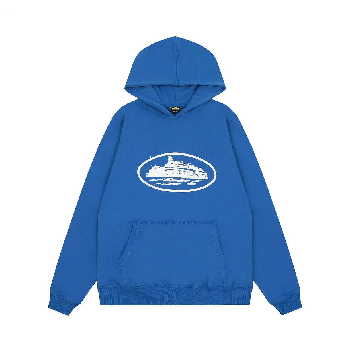 Blue Castle Print Hoodie