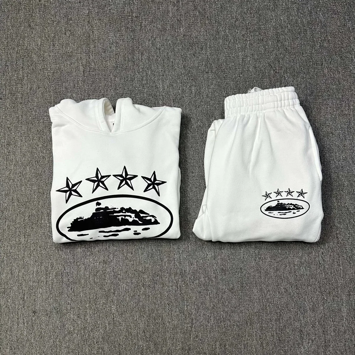 White Star Print Tracksuit Set