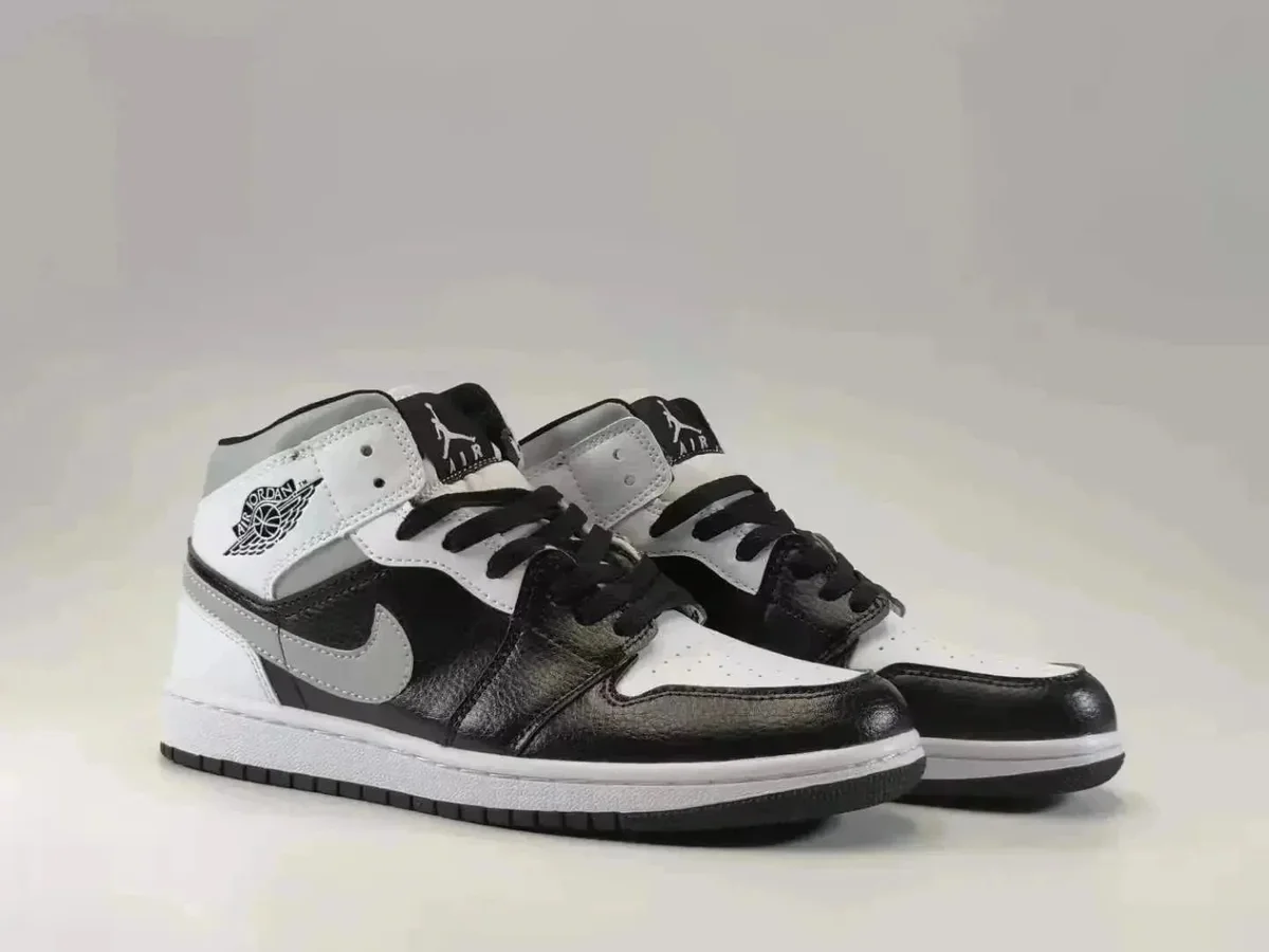 Nike Air Jordan 1 Mid Black/White/Grey Sneakers