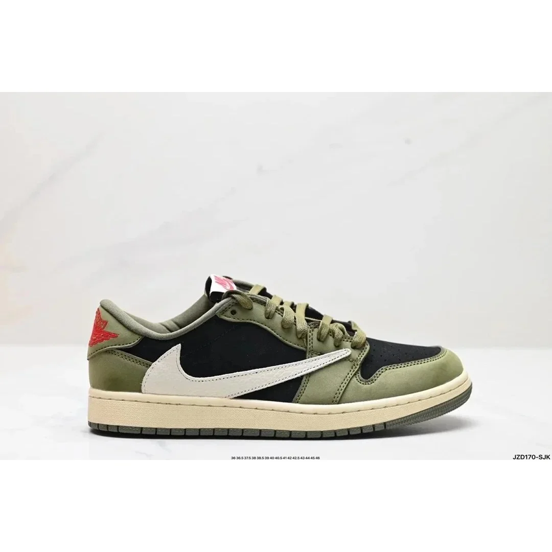 Nike Air Jordan 1 Low Olive Green Sneakers