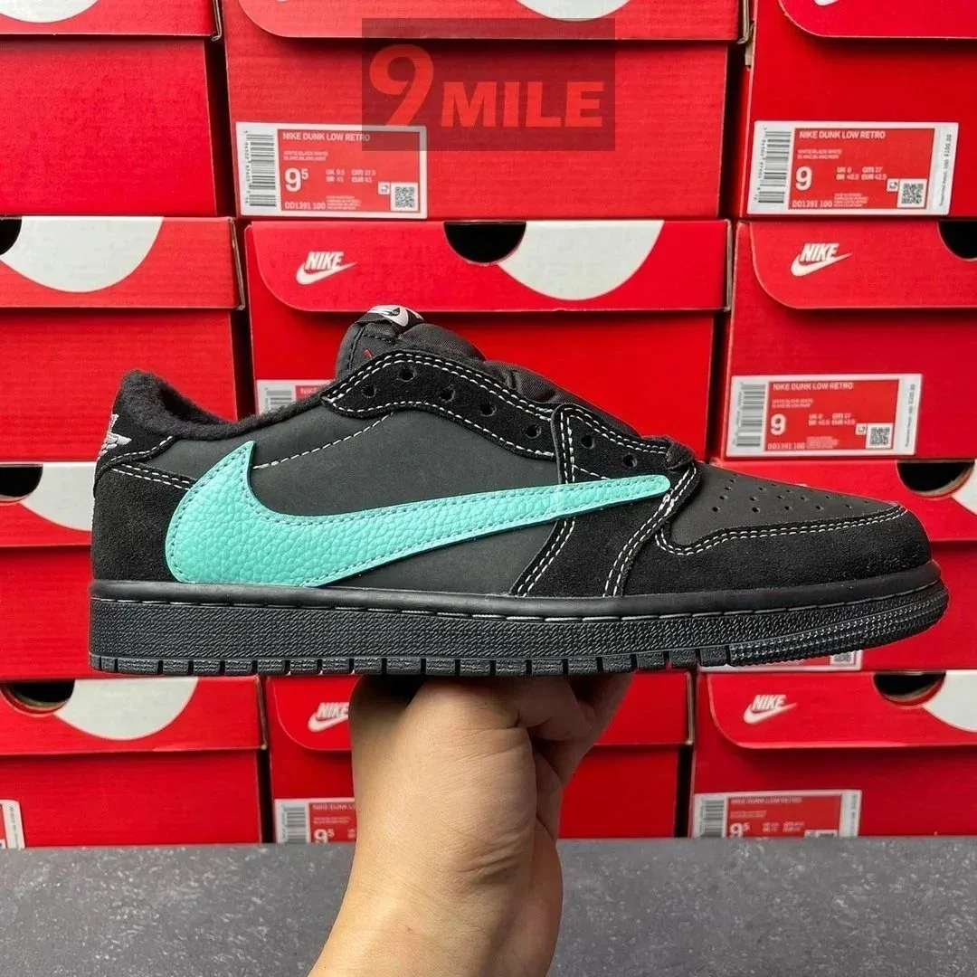 Nike Air Jordan 1 Low Black/Tiffany Blue Sneakers