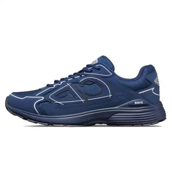 Dior Air Force 1 Navy Blue Sneakers