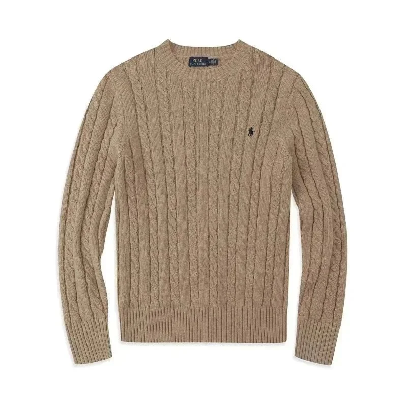 Polo Ralph Lauren Men's Khaki Cable Knit Sweater