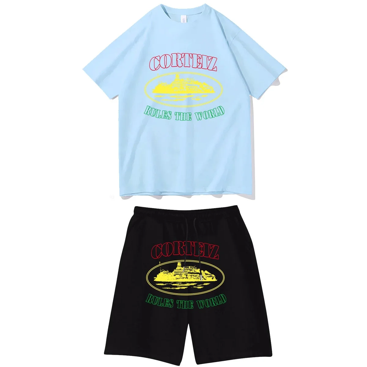 Corteiz Rules the World Set Light Blue/Black