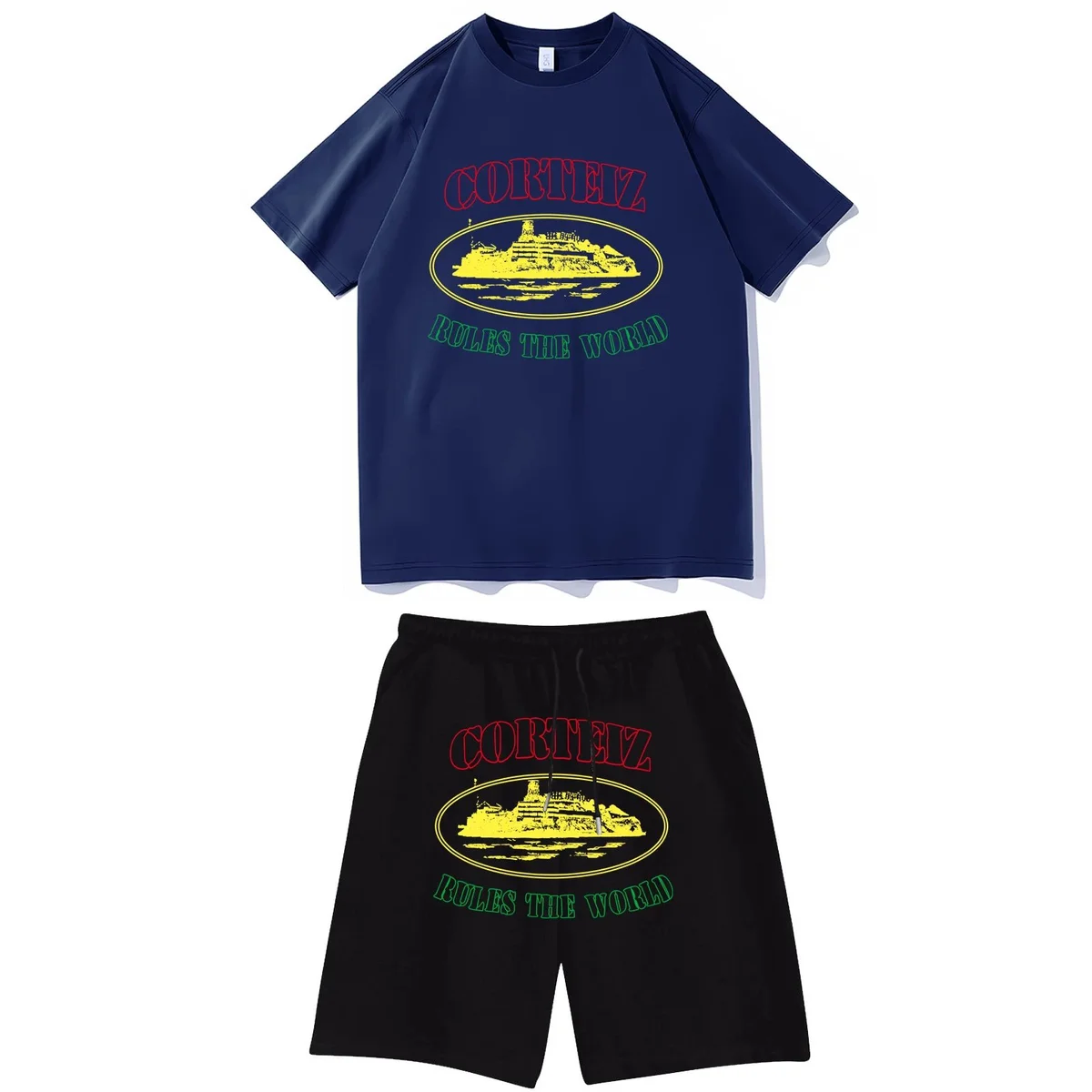 Corteiz Rules the World T-Shirt & Shorts Set