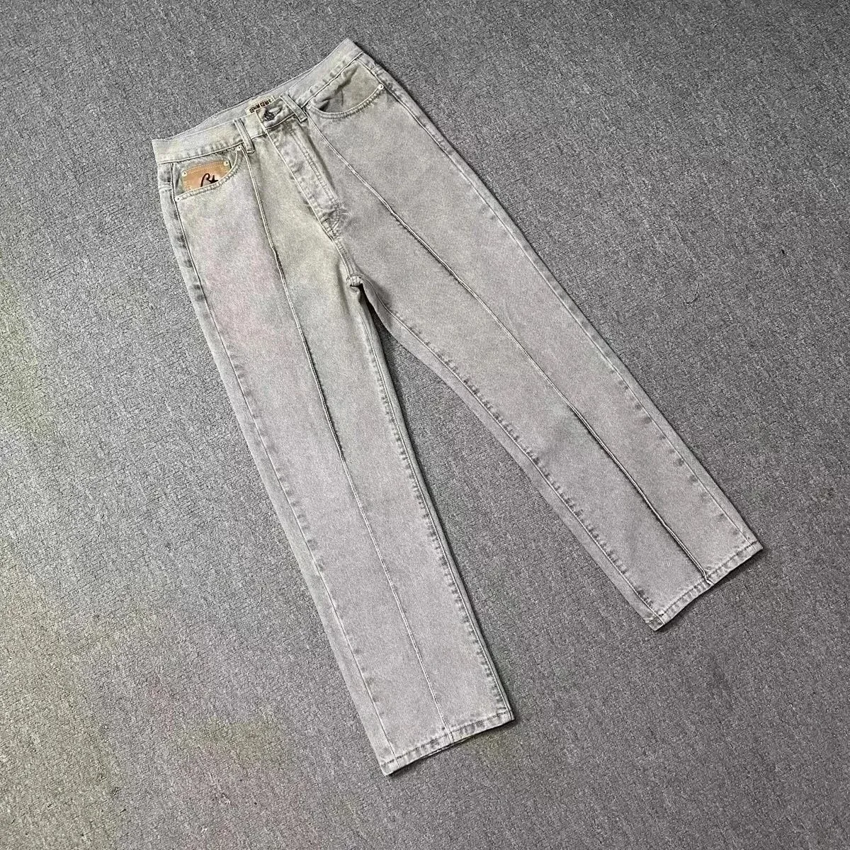 Unisex Light Grey Denim Jeans
