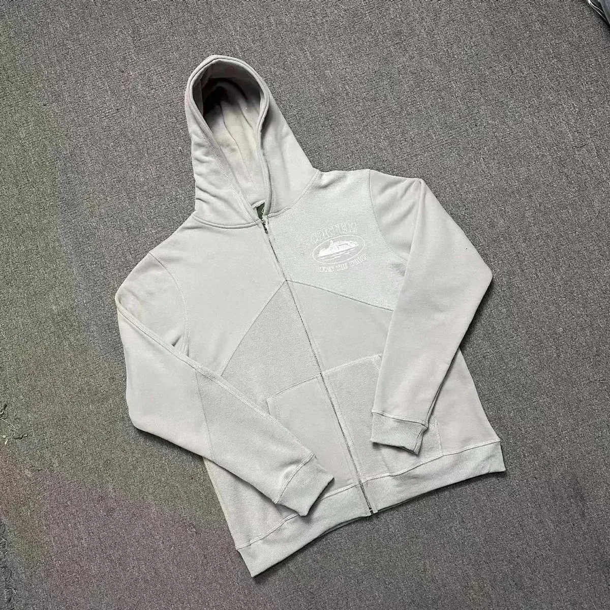 Unisex Light Grey Hoodie with Embroidered Logo