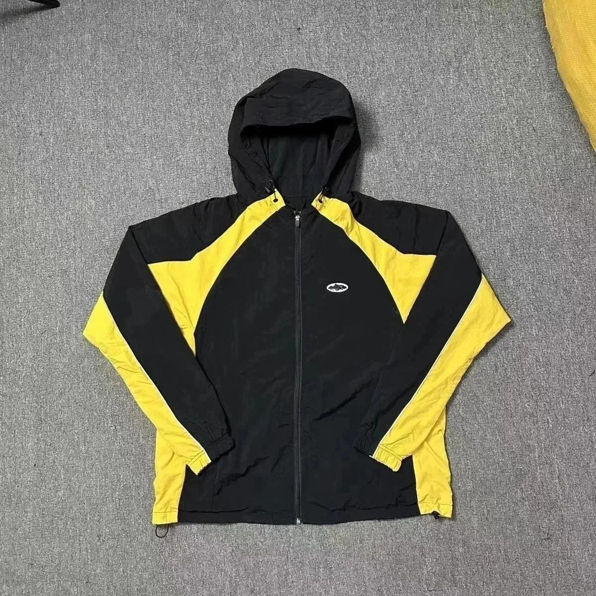 Black & Yellow Windbreaker Jacket
