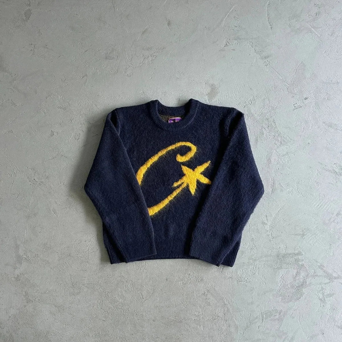 Maison Mihara Yasuhiro MMY Blakey Navy/Yellow Sweater