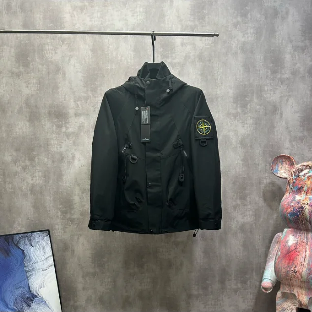 Stone Island 68-15 Black Hooded Jacket