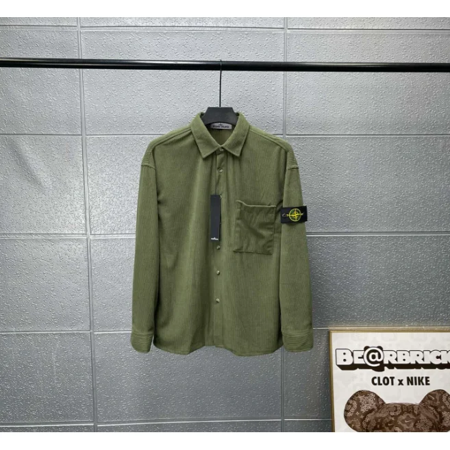 Stone Island 68-15 Olive Corduroy Shirt