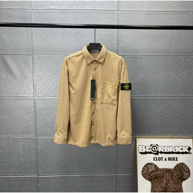 Stone Island 68-15 Corduroy Shirt Beige Top