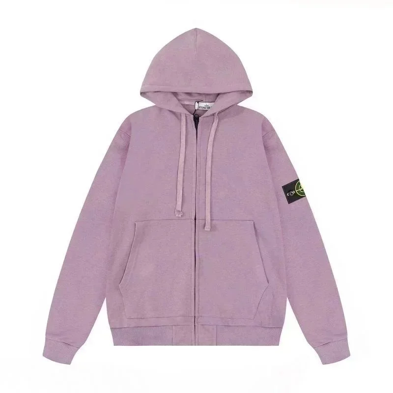 Stone Island 68-15 Lilac Zip-Up Hoodie