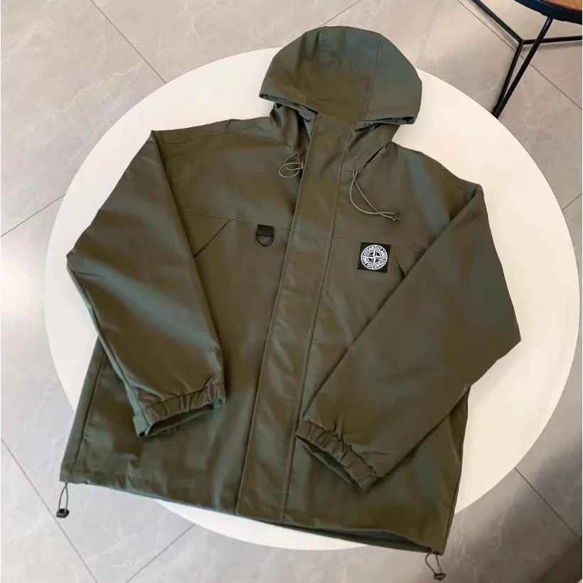Stone Island 68-15 Olive Green Hooded Jacket