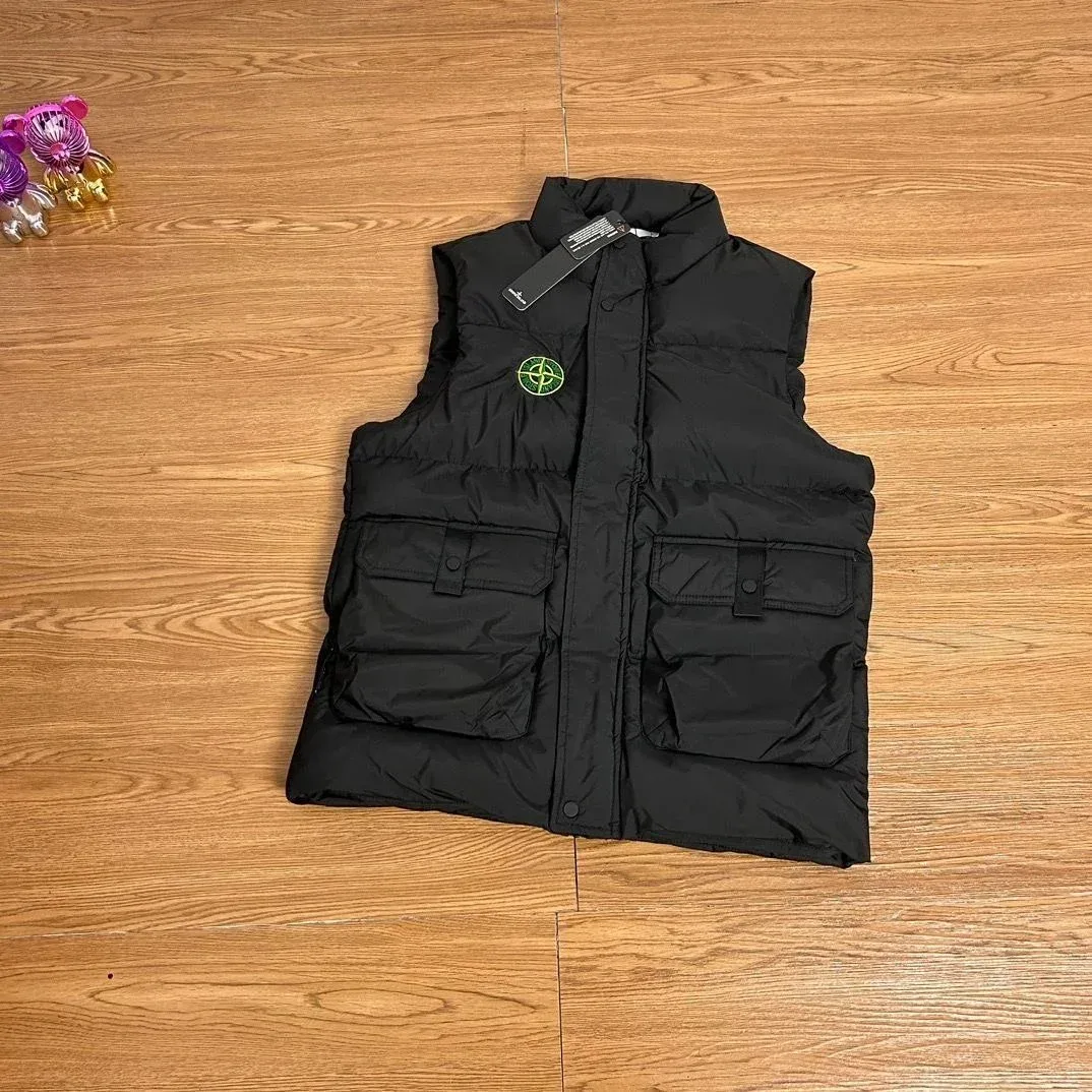 Stone Island 68-15 Black Utility Puffer Vest