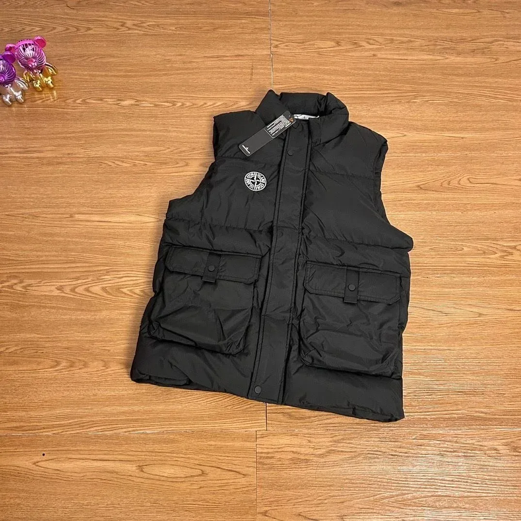 Stone Island 68-15 Black Puffer Vest