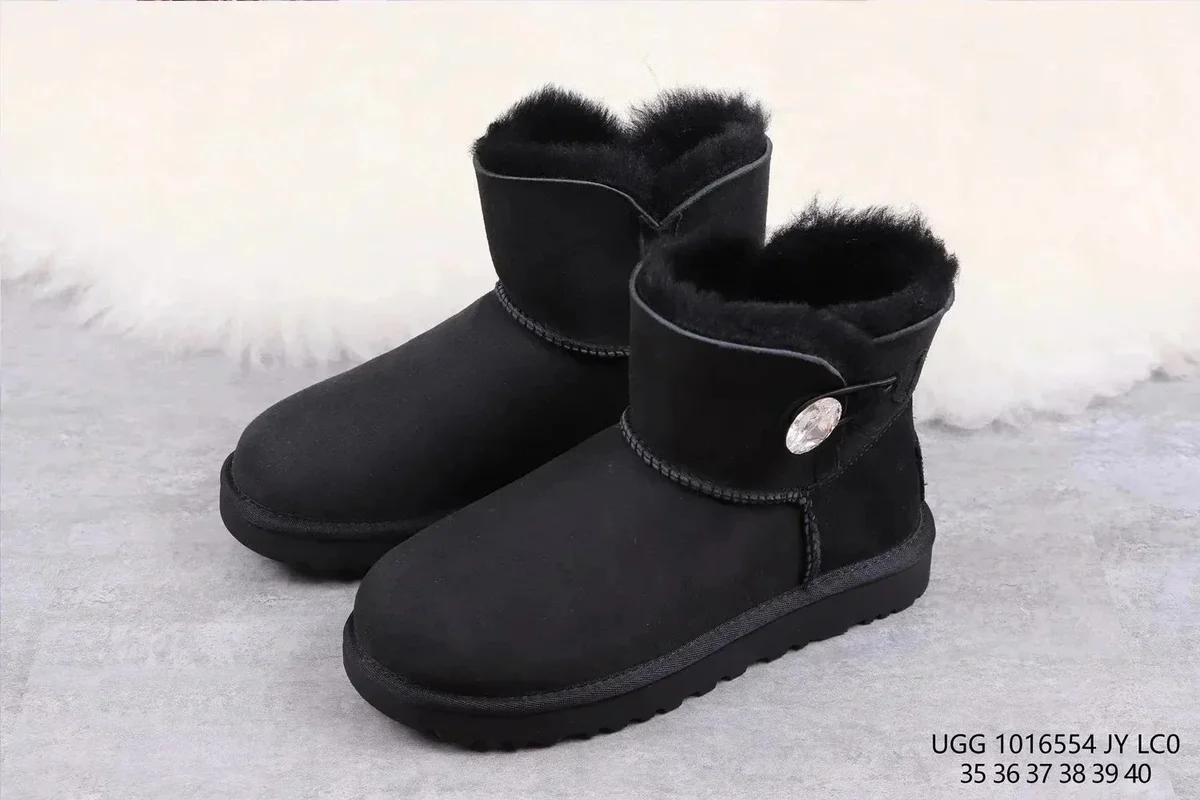 UGG Classic Short Black Sheepskin Boots