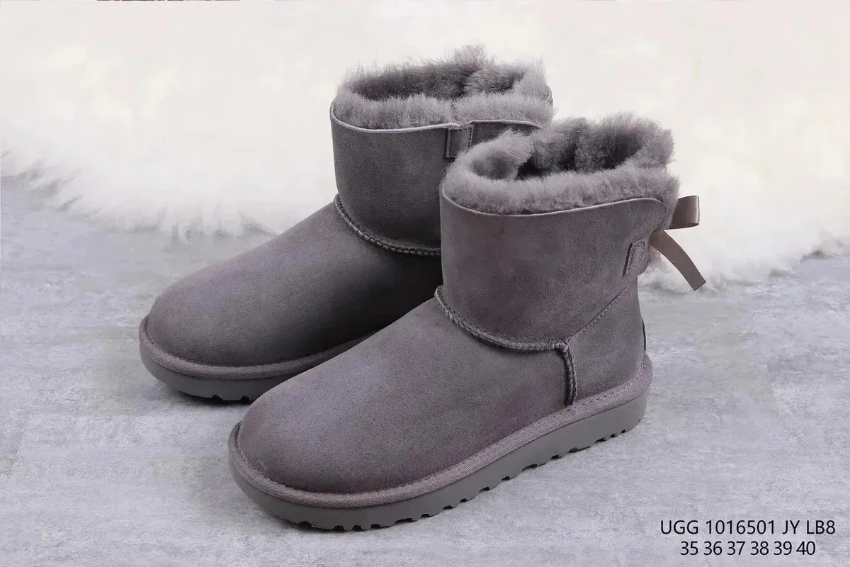 UGG Classic Short Bow Grey Boots