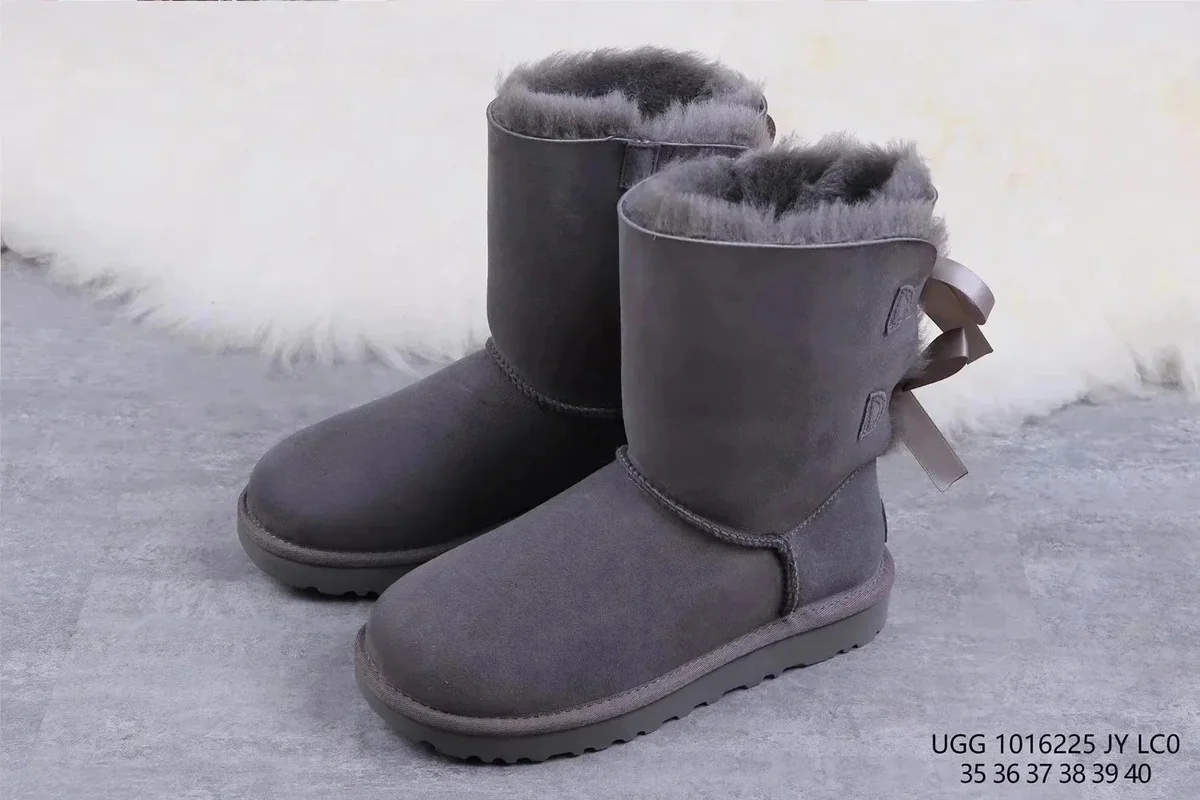 UGG Classic Short Bow Grey Boots