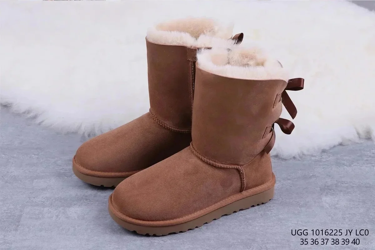 UGG Classic Short Chestnut Bow Boots