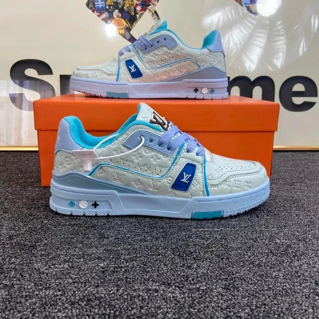 Louis Vuitton LV Trainer Blue & White Sneakers