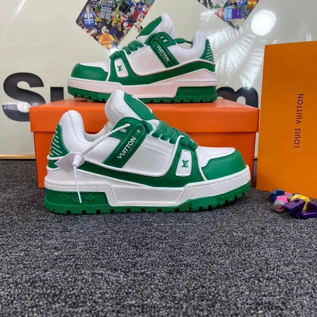 Louis Vuitton LV Trainer Green/White Sneakers