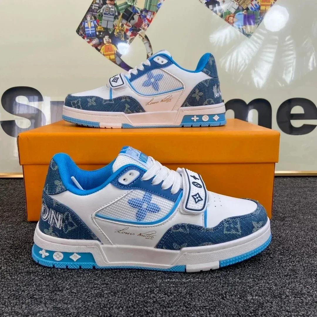Louis Vuitton LV Trainer White/Blue Sneakers