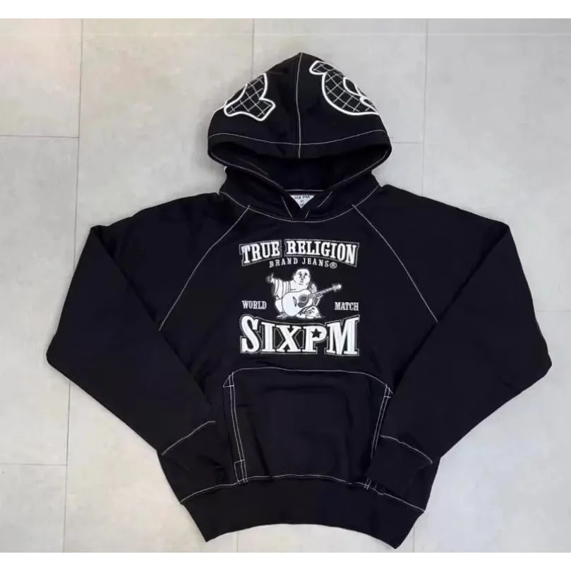 True Religion World Match SixPM Black Hoodie