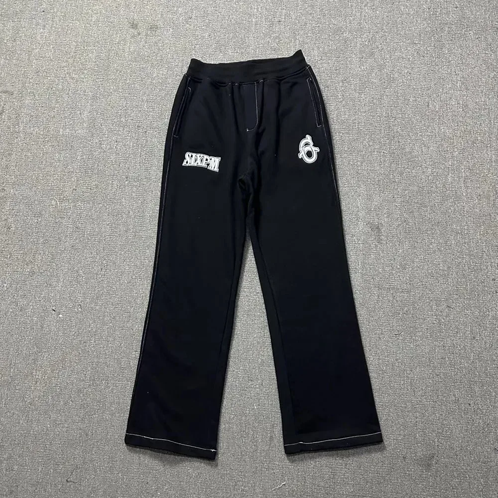 SixPM Black Embroidered Sweatpants