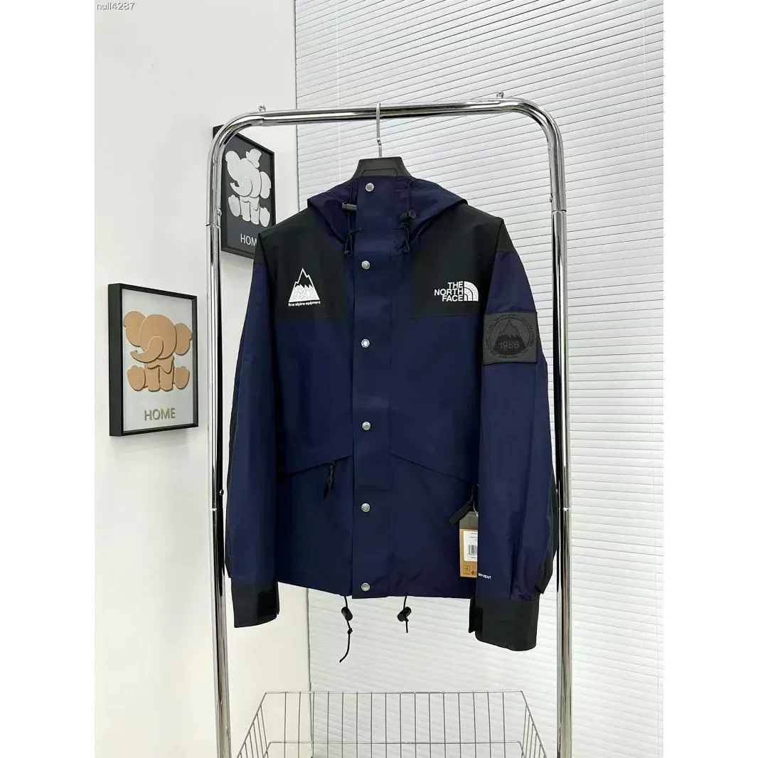 The North Face Nuptse Blue Black Parka