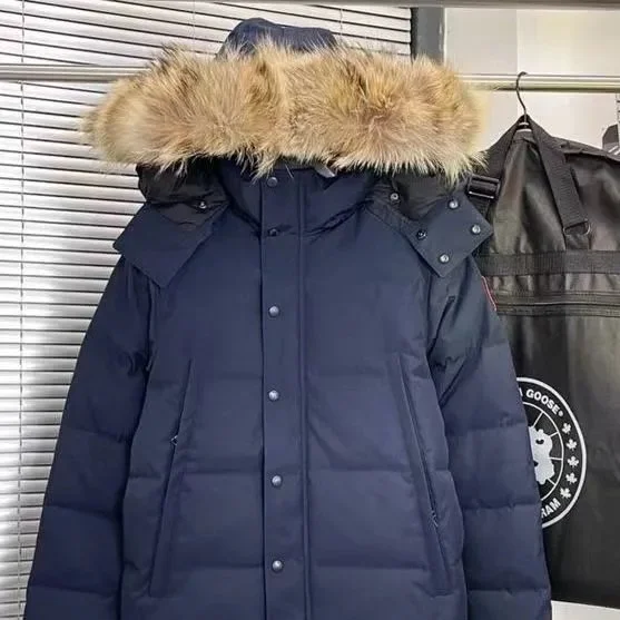 Canada Goose Expedition Navy Parka with Fur Hood
