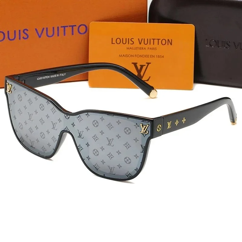 Louis Vuitton Classic Logo Sunglasses Black Grey Lens Eyewear