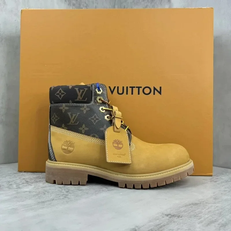 Louis Vuitton Tabi Timberland Collaboration Yellow Boots