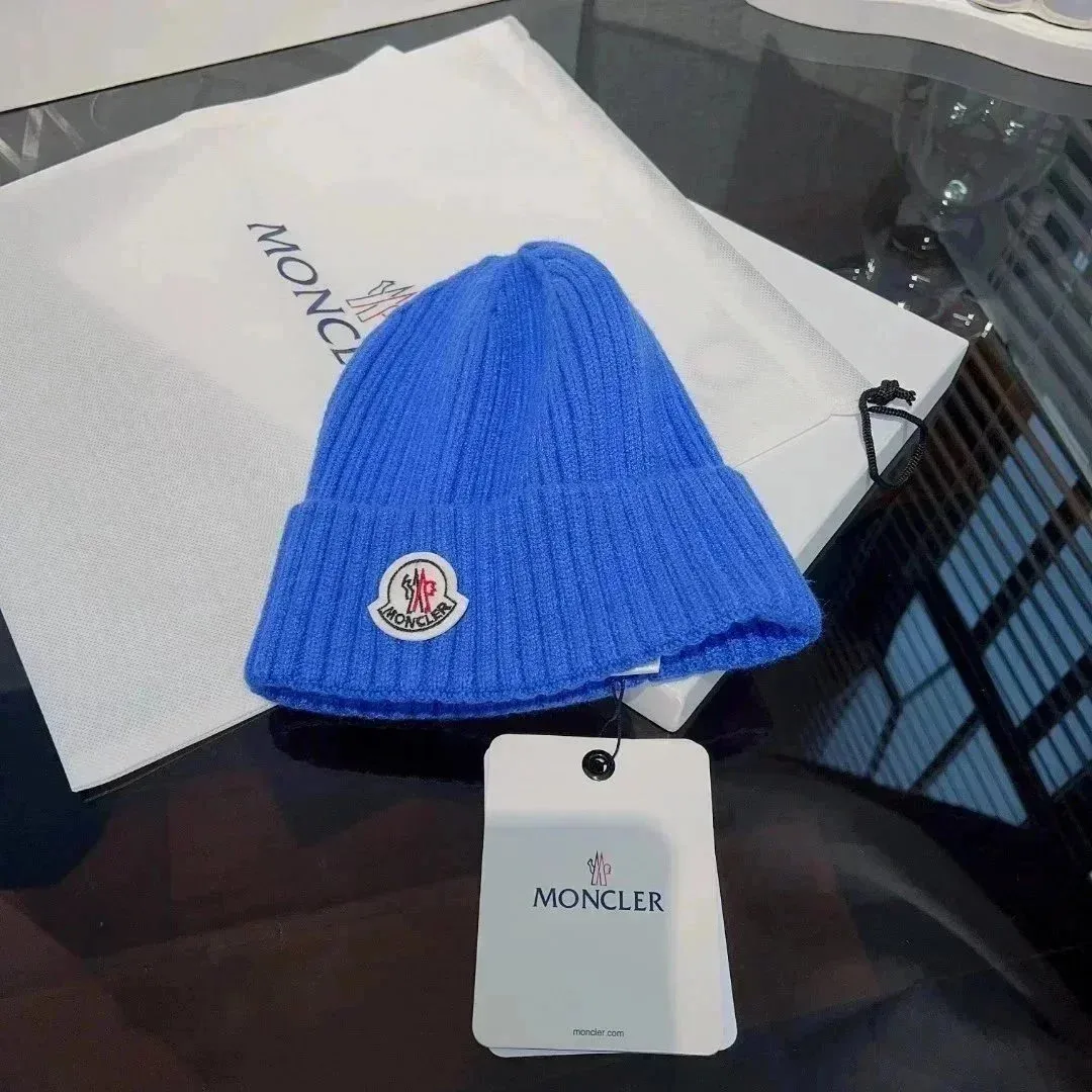 Moncler Blue Beanie Hat