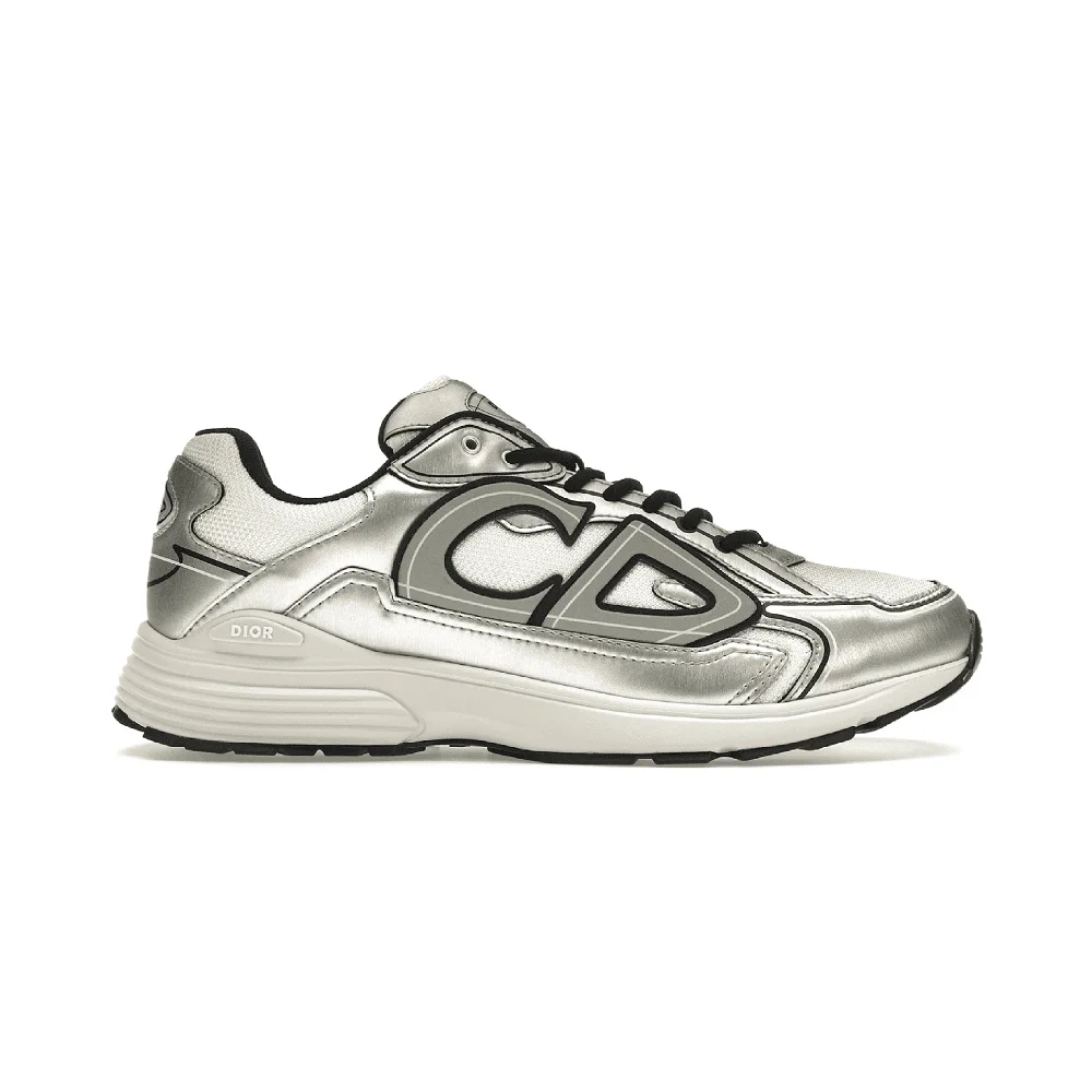 Dior CD Logo Silver Sneakers