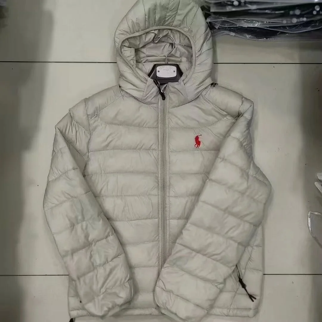 Polo Ralph Lauren拉夫劳伦230 Light Grey Hooded Puffer Jacket
