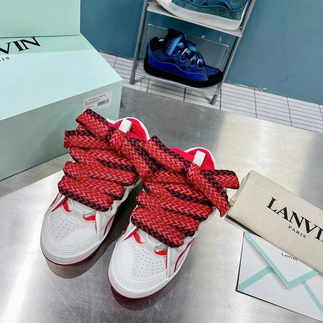 Lanvin White/Red Sneakers '21' Colorway