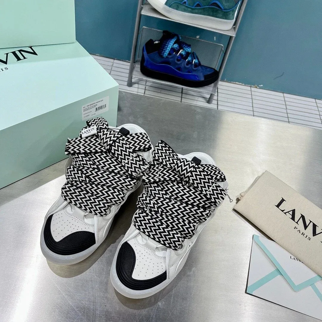 Lanvin Zigzag White & Black Sneakers