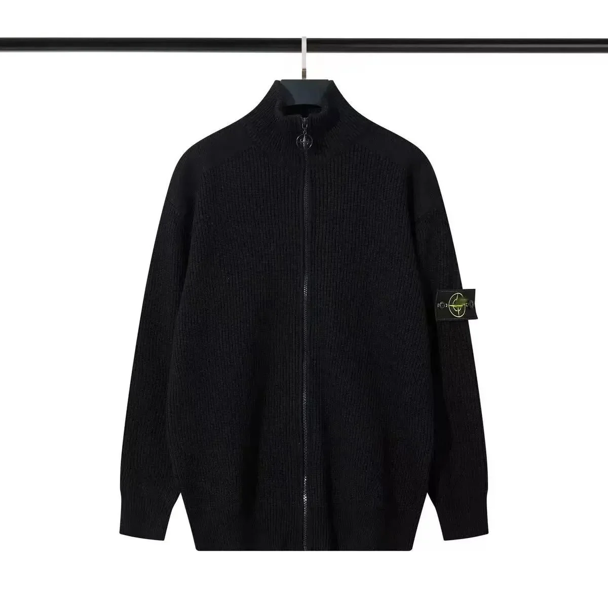Stone Island 68-15 Black Zip-Up Sweater