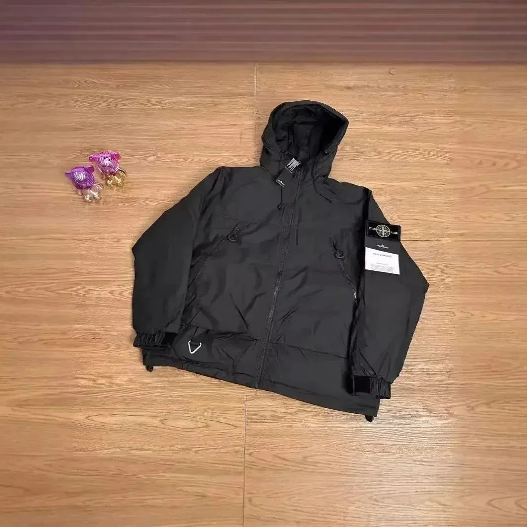 Stone Island Shadow Project Black Hooded Jacket
