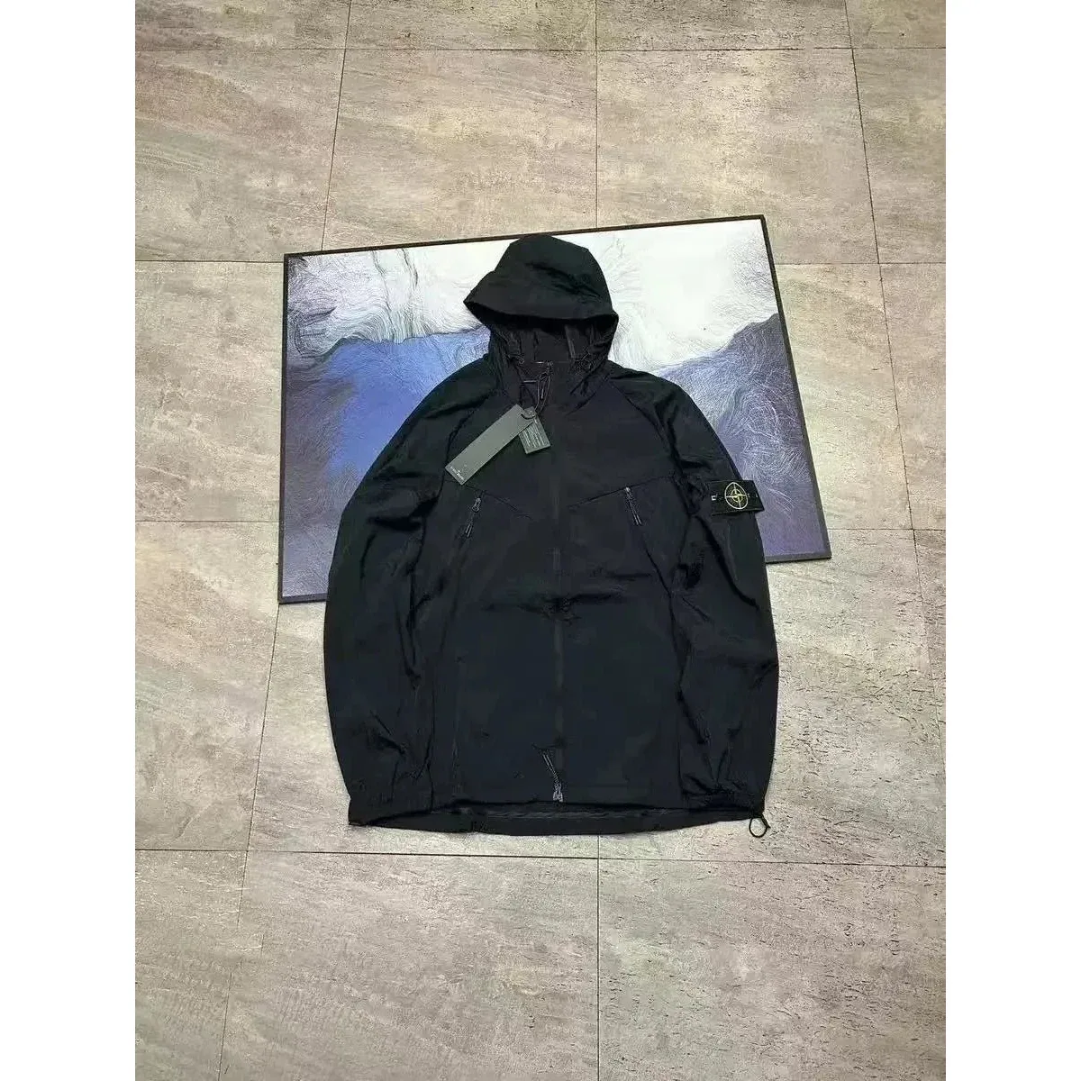 Stone Island 68-15 Black Hooded Jacket