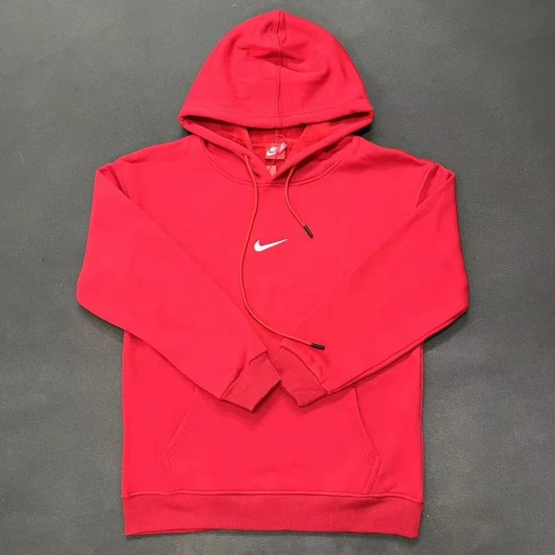 Nike Air Force 1 Red Small Swoosh Hoodie